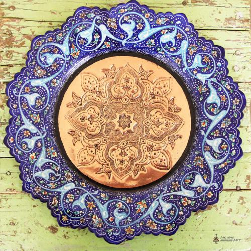 Hand Painted And Engraved Mandala Plate