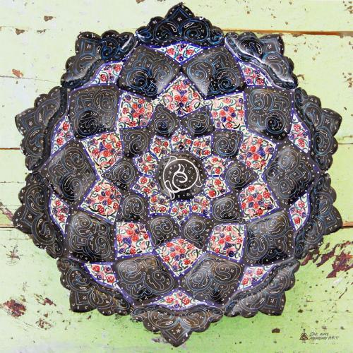 Hand Painted Mandala Plate Wall Decor