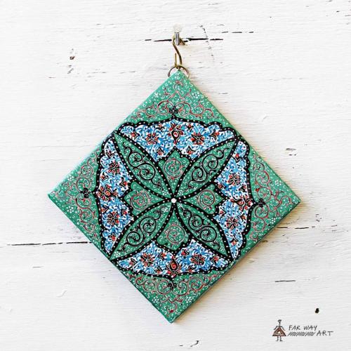 Handmade Mandala Wall Hanging Tiles mandala wall tile7 farwayart